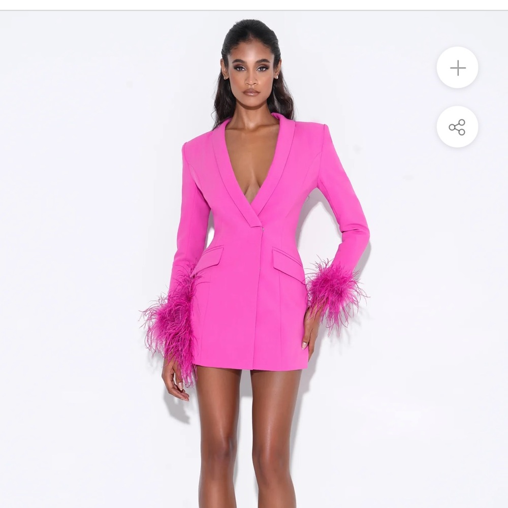 Miss Circle Pink Blazer dress